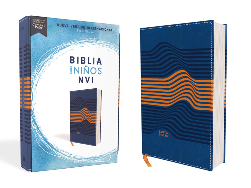 Span-NIV Holy Bible For Kids (Revised Text 2022) (Biblia para Ninos NVI  Texto revisado 2022)-Blue Leathersof