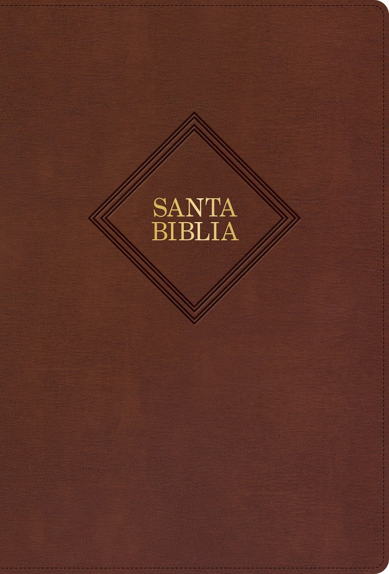 Span-RVR 1960 Hand Size Giant Print Bible (Biblia Letra Grande Tamano Manual)-Brown Bonded Leather