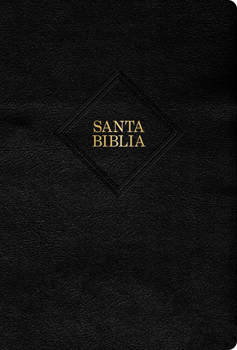 Span-RVR 1960 Hand Size Giant Print Bible (Biblia letra grande tamano manual-Black Bonded Leather Indexed