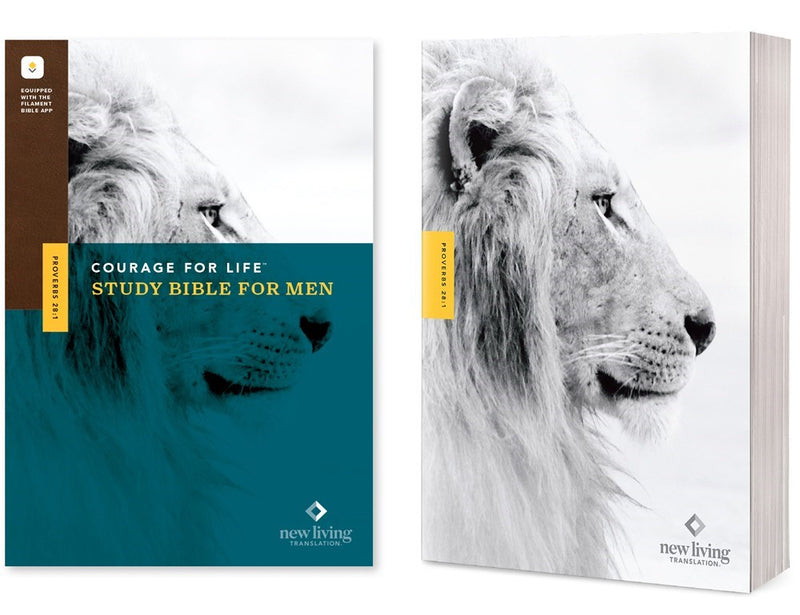 NLT Courage For Life Study Bible For Men  Filament-Enabled Edition-Softcover