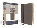 NIV Thinline Reference Bible/Large Print (Comfort Print)-Charcoal LeatherSoft