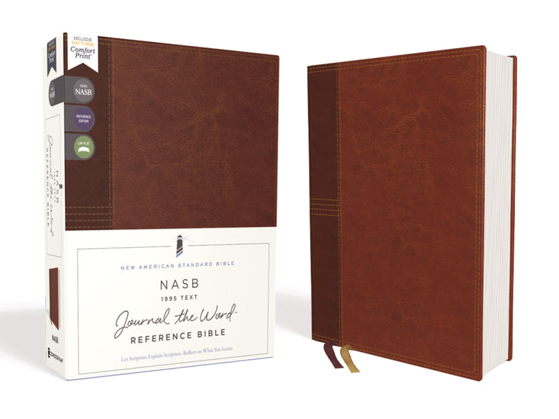 NASB Journal The Word Reference Bible (Comfort Print)-Brown Leathersoft