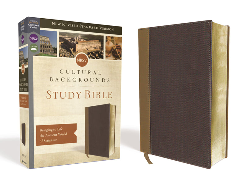NRSV Cultural Backgrounds Study Bible (Comfort Print)-Tan/Brown Leathersoft