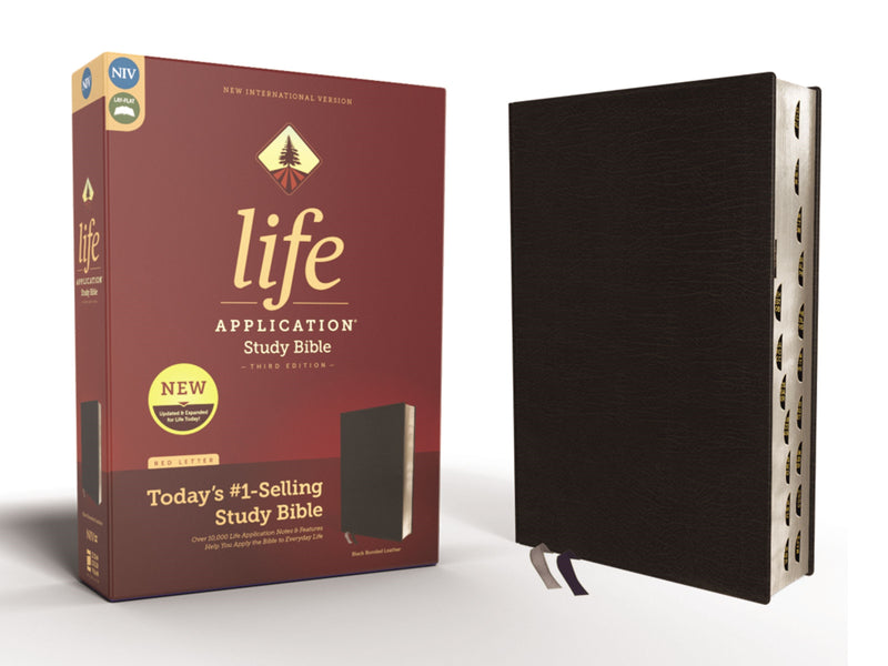 NIV Life Application Study Bible (Third Edition)-Black Bonded Leather Indexed