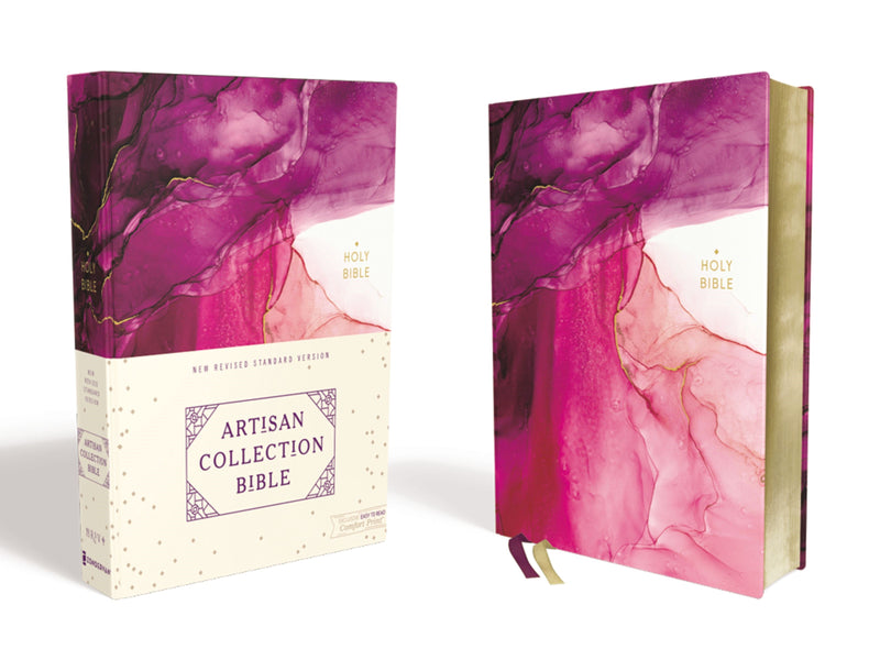 NRSV Artisan Collection Bible (Comfort Print)-Pink Cloth Over Board