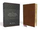 NIV Side-Column Reference Bible  Wide Margin (Comfort Print)-Brown Preimium Goatskin Leather