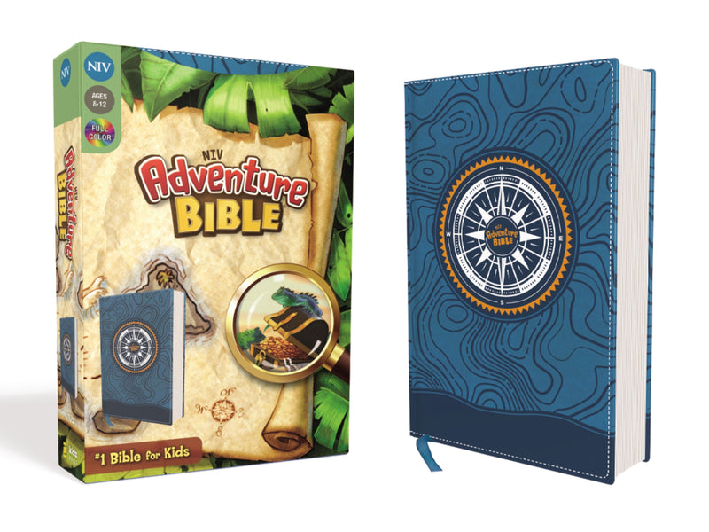 NIV Adventure Bible (Full Color)-Blue Leathersoft