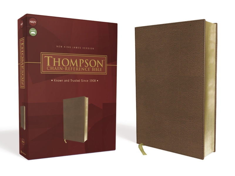 NKJV Thompson Chain-Reference Bible-Brown Leathersoft