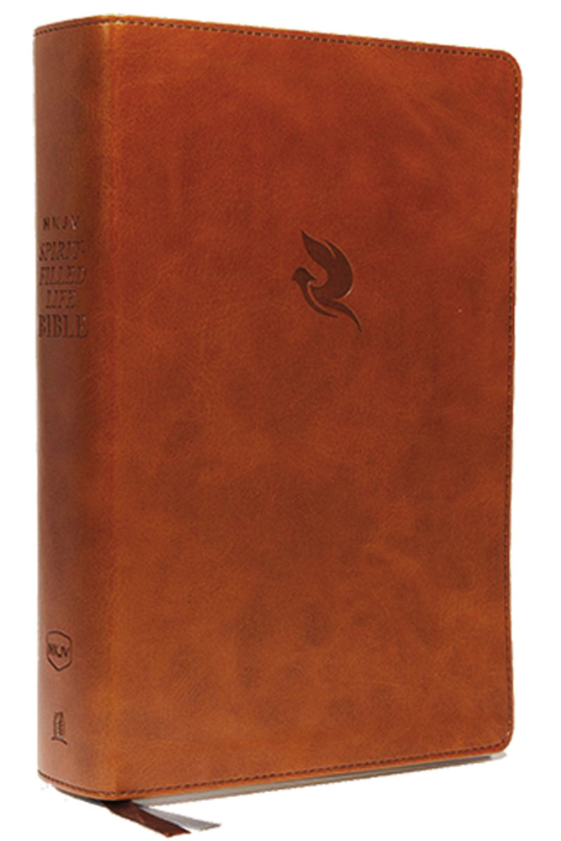 NKJV Spirit-Filled Life Bible (Third Edition) (Comfort Print)-Brown Leathersoft Indexed 