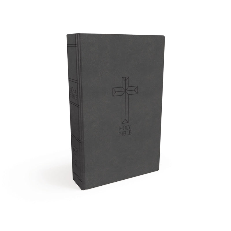 NKJV Thinline Bible (Comfort Print)-Charcoal Leathersoft