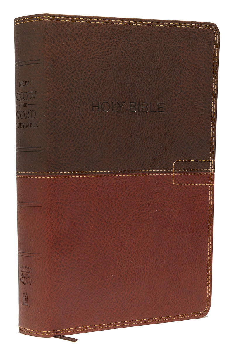 NKJV Know The Word Study Bible-Brown/Caramel Leathersoft