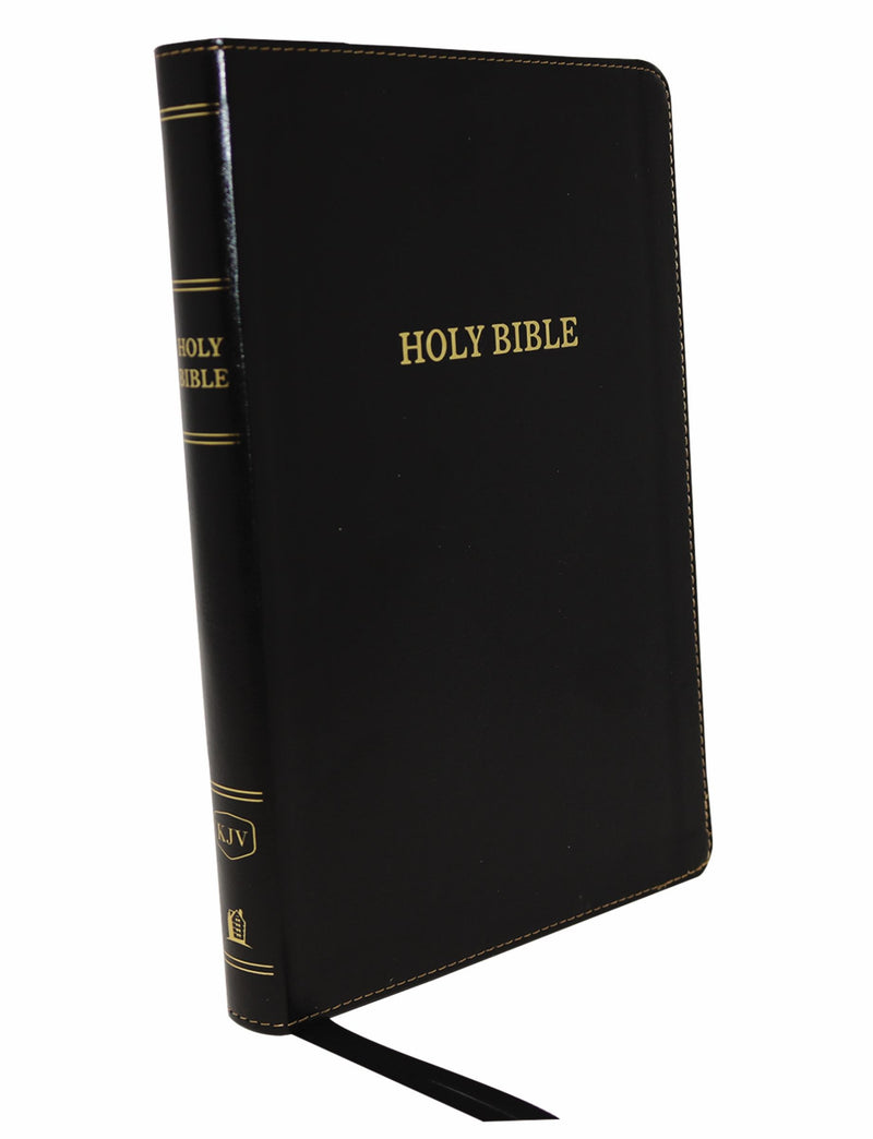 KJV Thinline Bible/Large Print (Comfort Print)-Black Leathersoft