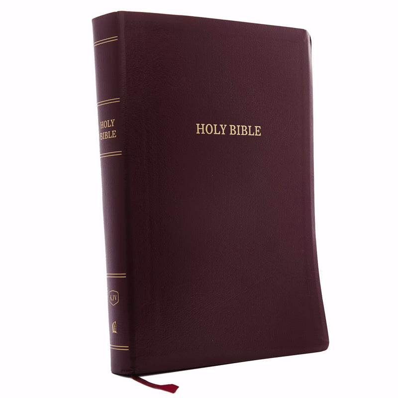 KJV Super Giant Print Reference Bible (Comfort Print)-Burgundy Leatherflex Indexed