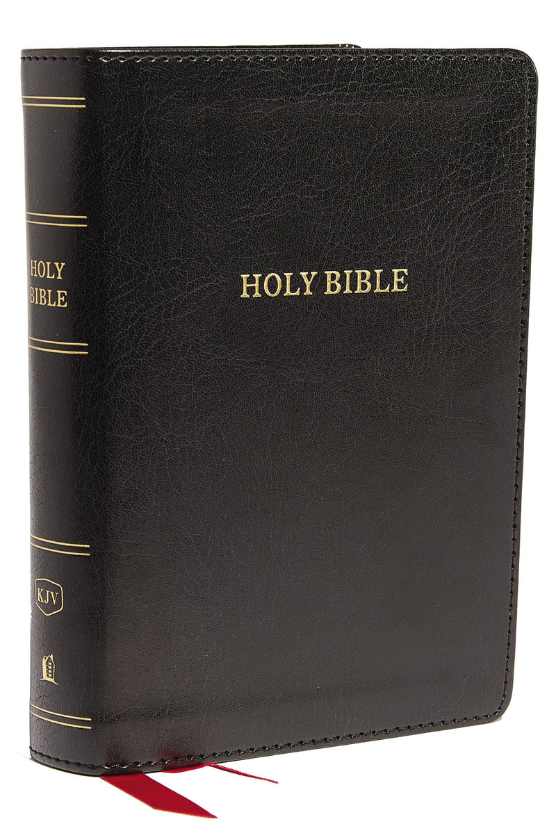 KJV Compact Large Print Reference Bible (Comfort Print)-Black Deluxe Leathersoft
