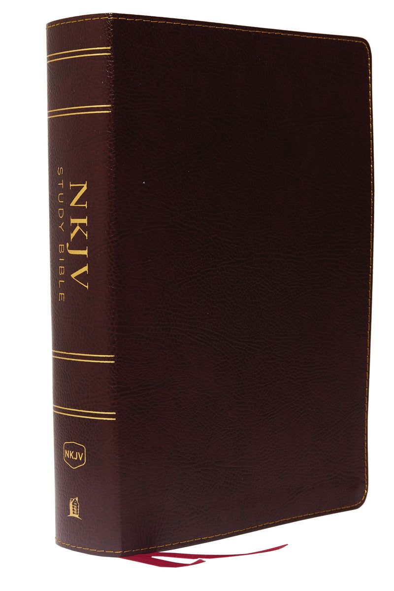 NKJV Study Bible (Full-Color) (Comfort Print)-Burgundy Bonded Leather Indexed