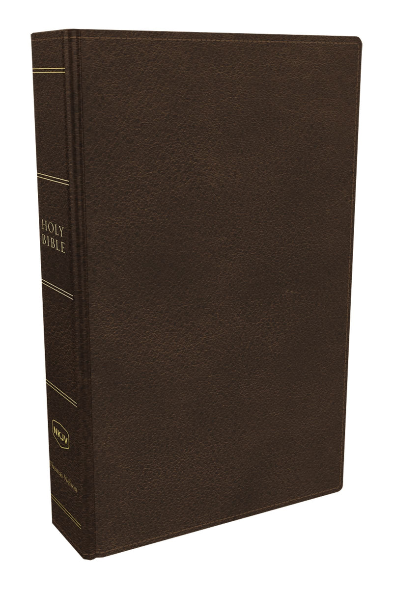 NKJV Preaching Bible (Comfort Print)-Brown Genuine Leather