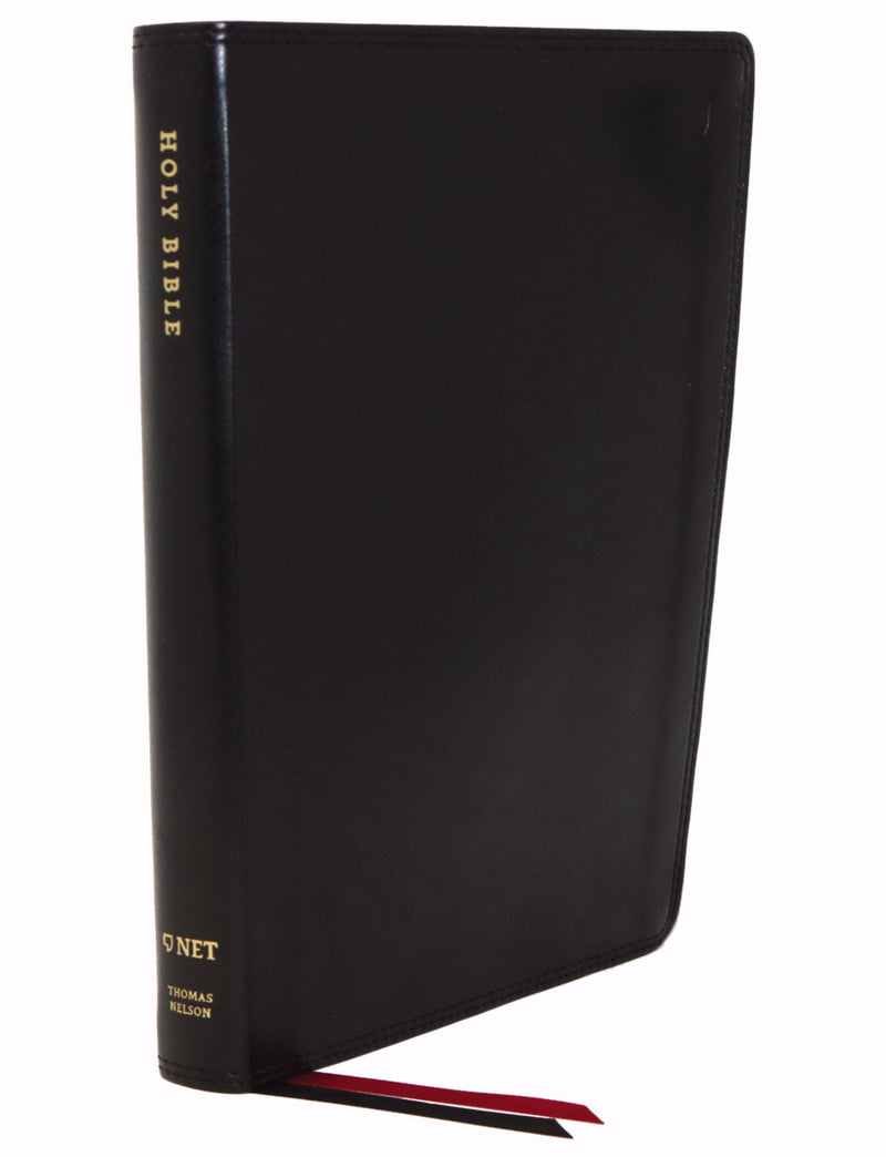 NET Thinline Bible/Large Print (Comfort Print)-Black Leathersoft