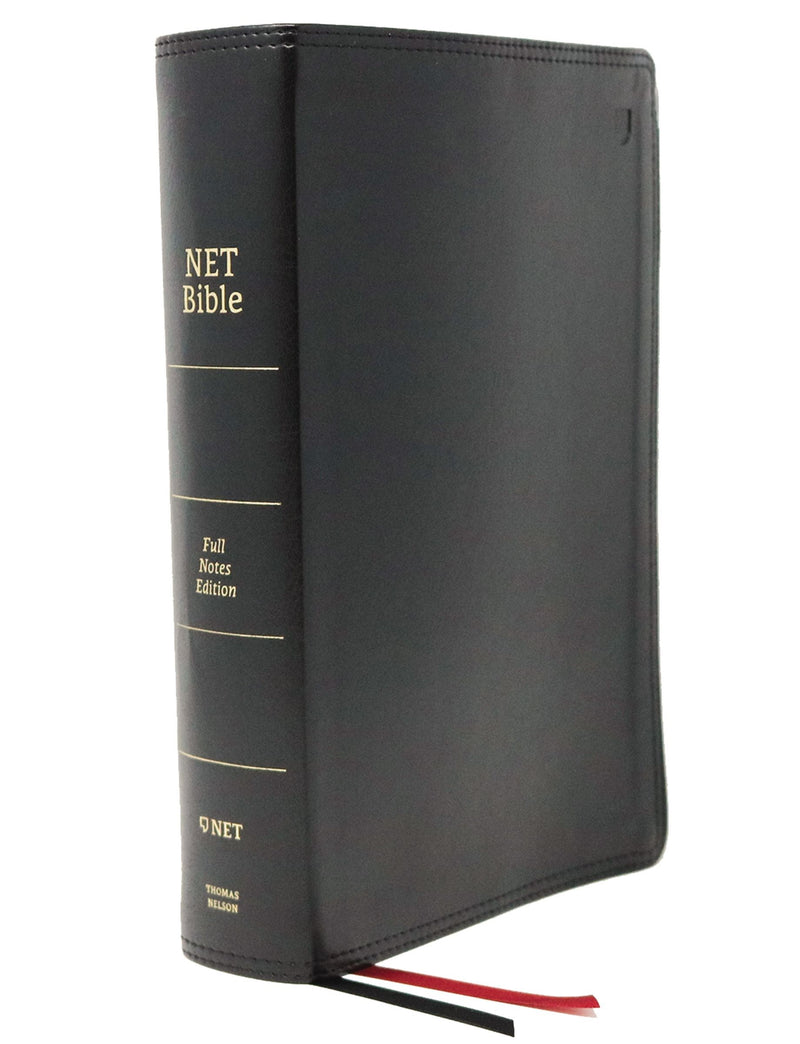 NET Bible (Full-Notes Edition) (Comfort Print)-Black Leathersoft Indexed