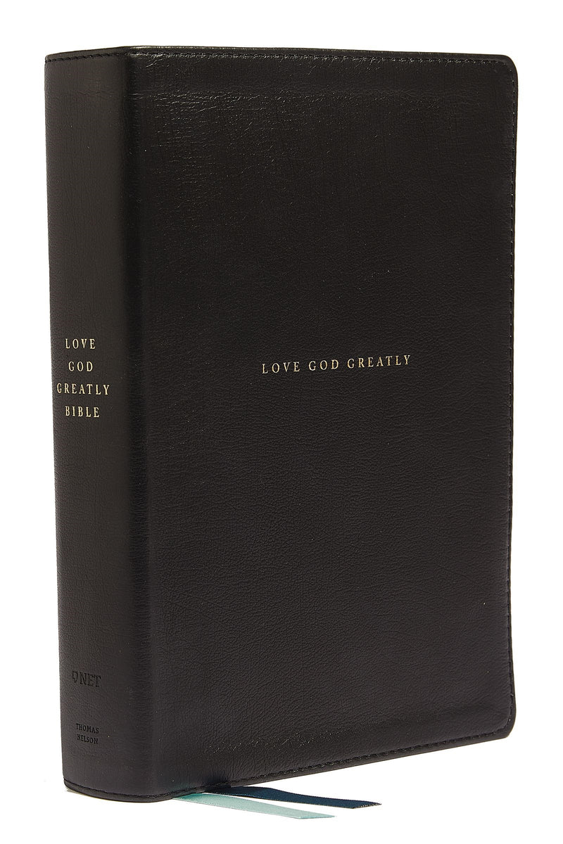 NET Love God Greatly Bible (Comfort Print)-Black Genuine Leather