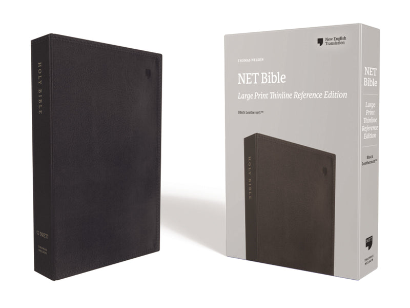 NET Thinline Reference Bible/Large Print (Comfort Print)-Black Leathersoft