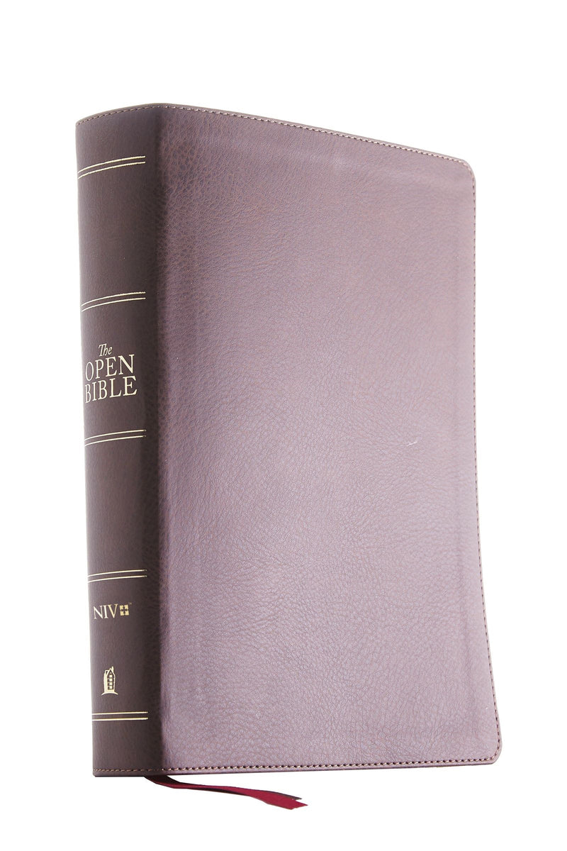 NIV The Open Bible (Comfort Print)-Brown Leathersoft Indexed