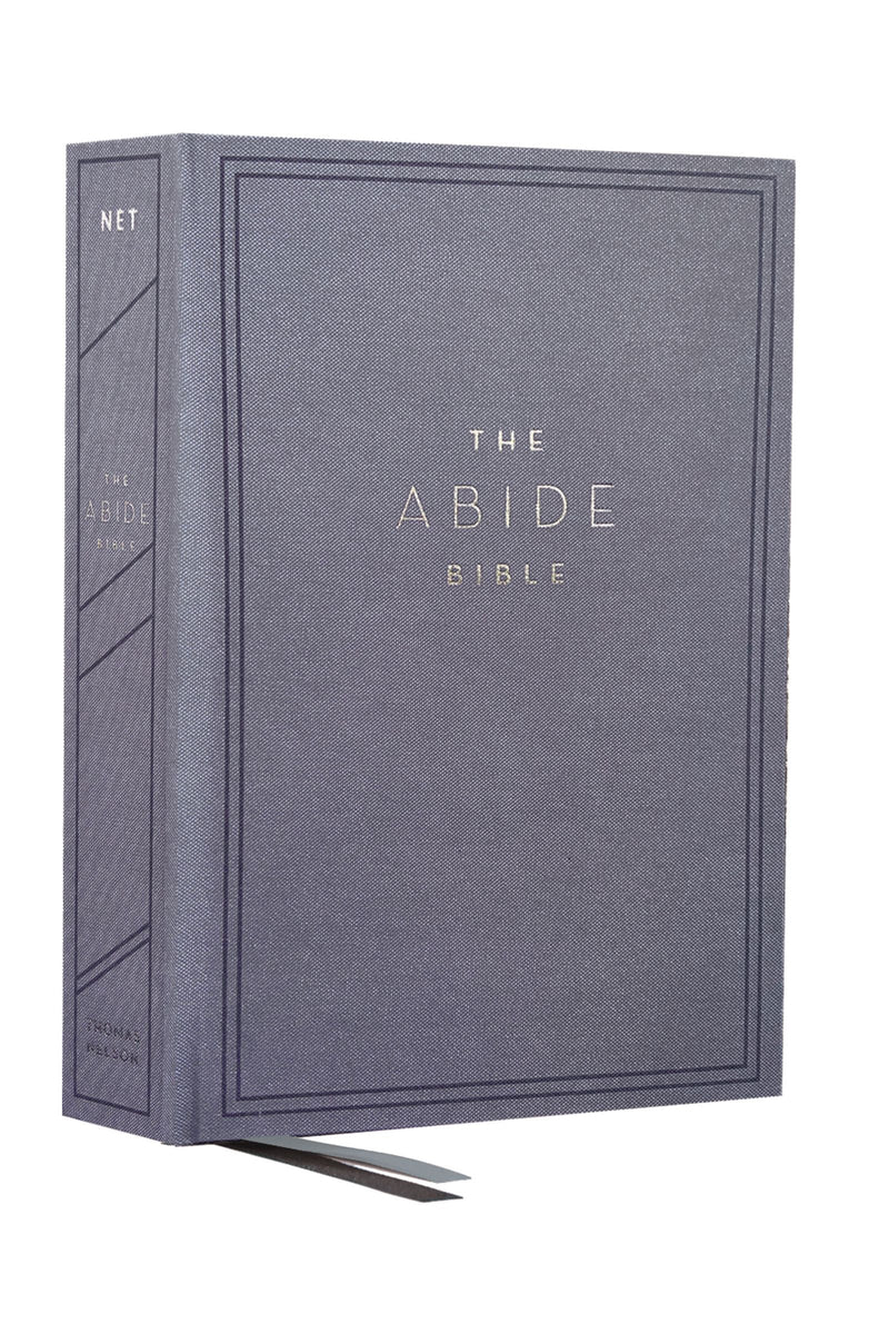 NET Abide Bible (Comfort Print)-Blue Cloth Over Board