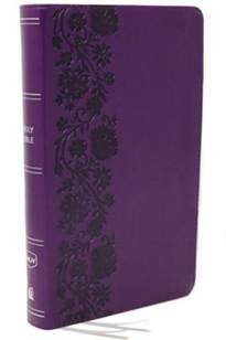 NKJV Compact Large Print Reference Bible (Comfort Print)-Purple Leathersoft