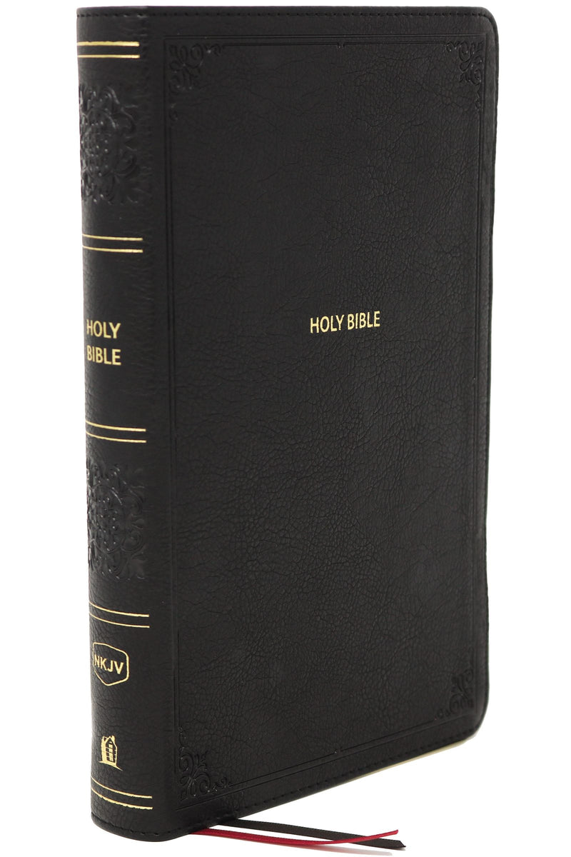 NKJV Personal Size Large Print Reference Bible (Comfort Print)-Black Leathersoft