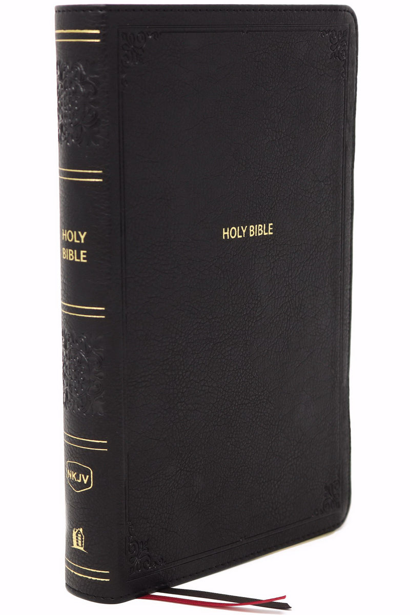 NKJV Personal Size Large Print Reference Bible (Comfort Print)-Black Leathersoft Indexed