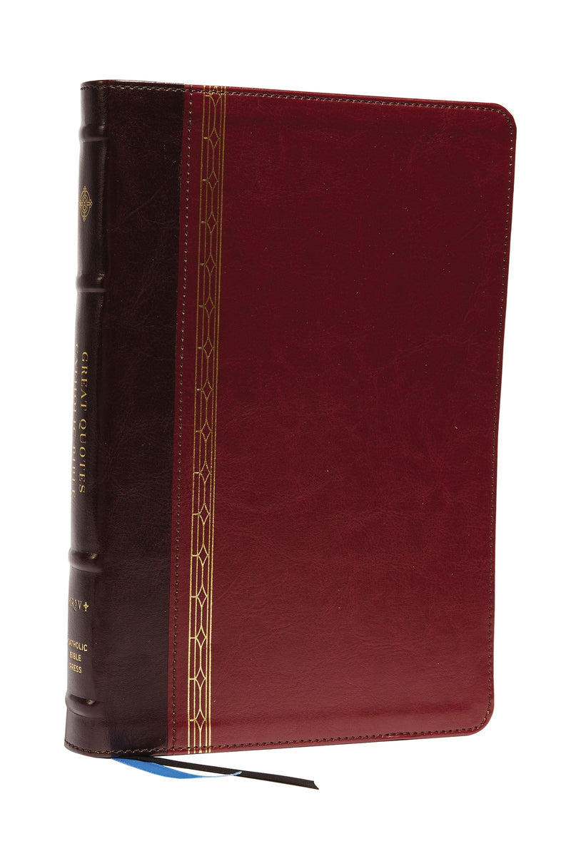 NRSV Great Quotes Catholic Bible (Comfort Print)-Burgundy Leathersoft