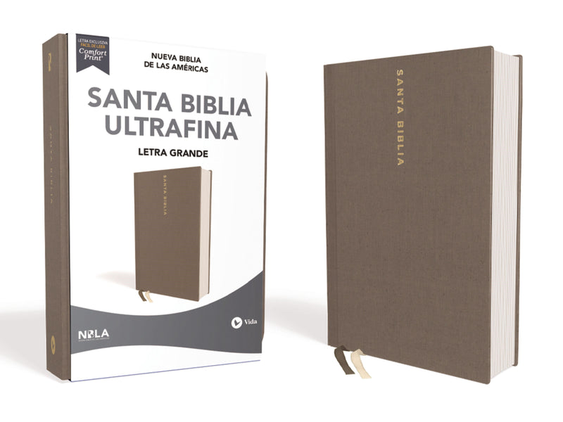 Span-NBLA Ultrathin Large Print  Handy Size (Santa Biblia Ultrafina  Letra Grande  Tamano Manual)-Gray Hardcover