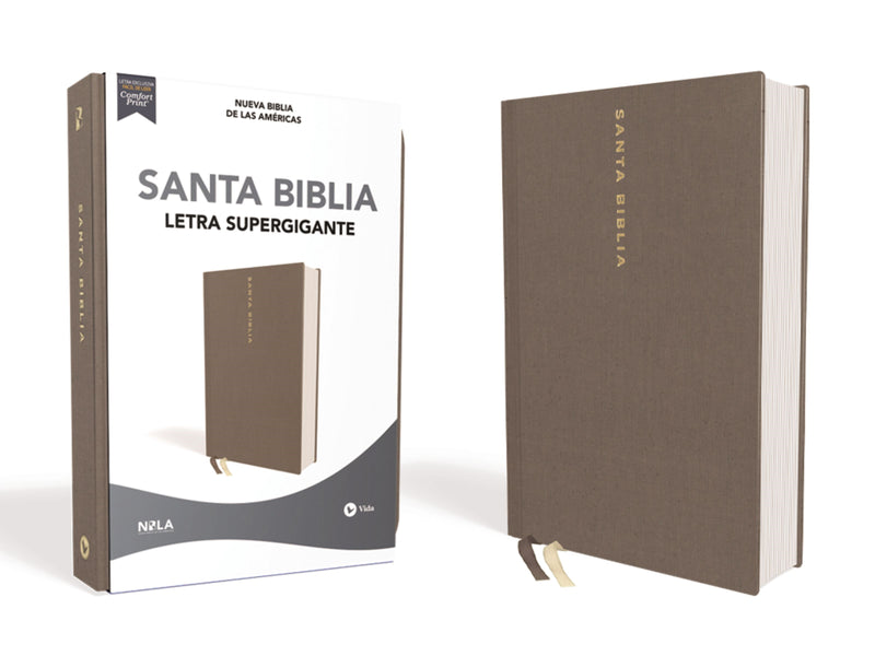 Span-NBLA Super Giant Print Bible (Santa Biblia  Letra Supergigante)-Gray Hardcover