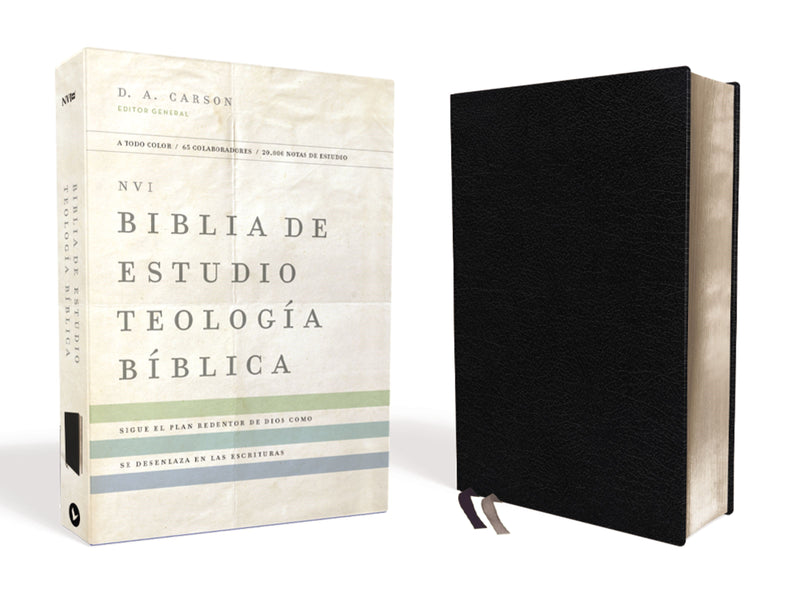 Span-NIV Biblical Theology Study Bible (Biblia de Estudio  Teologia Biblica)-Black Leathersoft