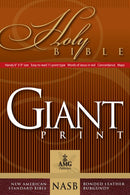 NASB Giant Print Handy-Size Bible-Burgundy Bonded Leather