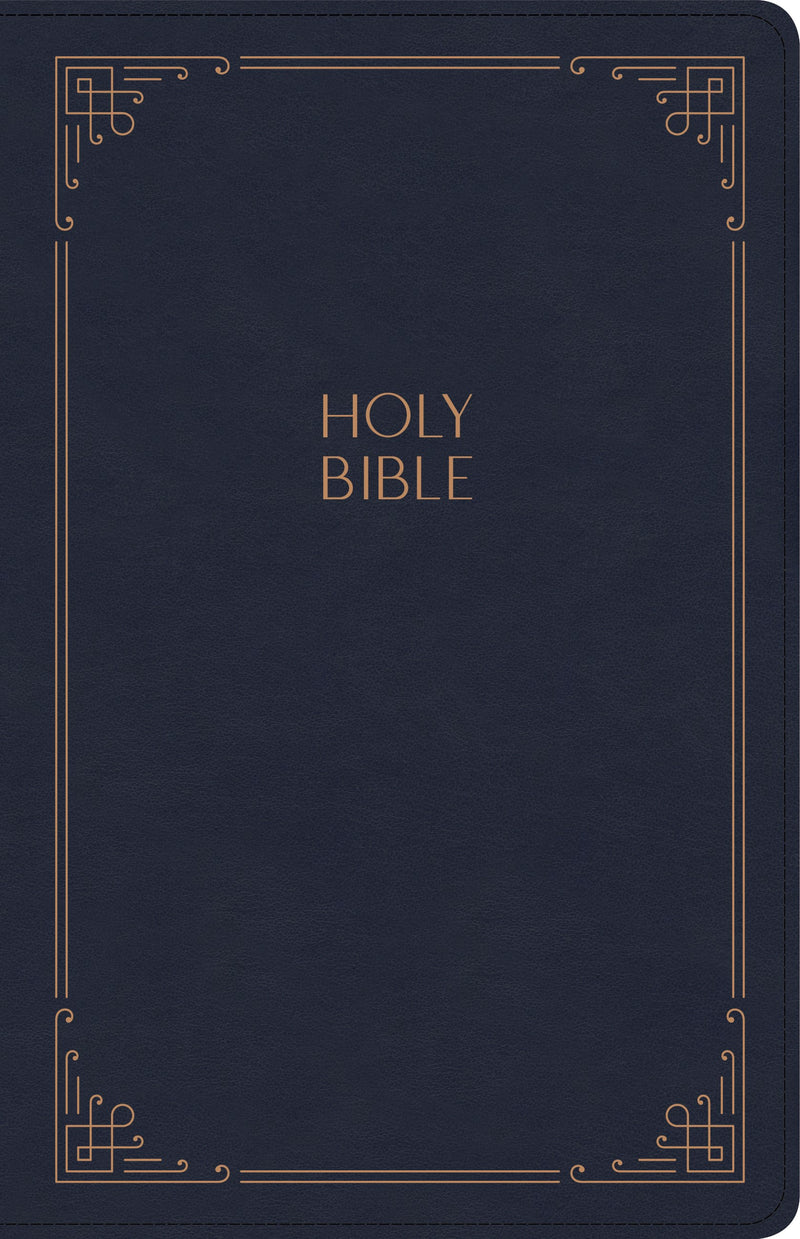 KJV Large Print Personal Size Reference Bible-Navy LeatherTouch