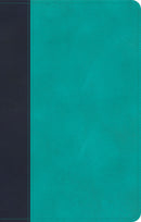 CSB Personal Size Bible-Navy/Teal LeatherTouch