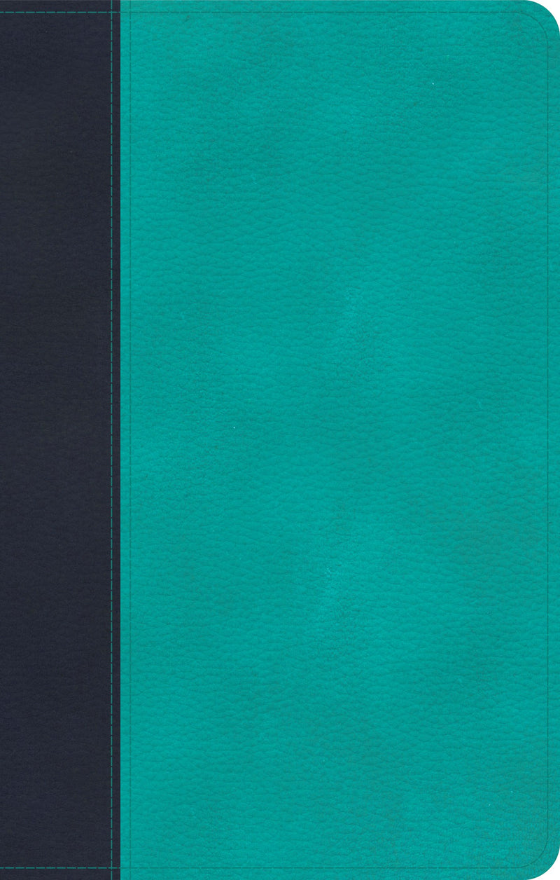 CSB Personal Size Bible-Navy/Teal LeatherTouch