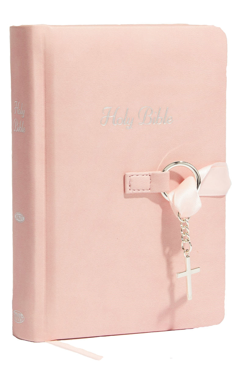 NKJV Simply Charming Bible w/Ribbon Closure-Pink LeatherSoft Hardcover