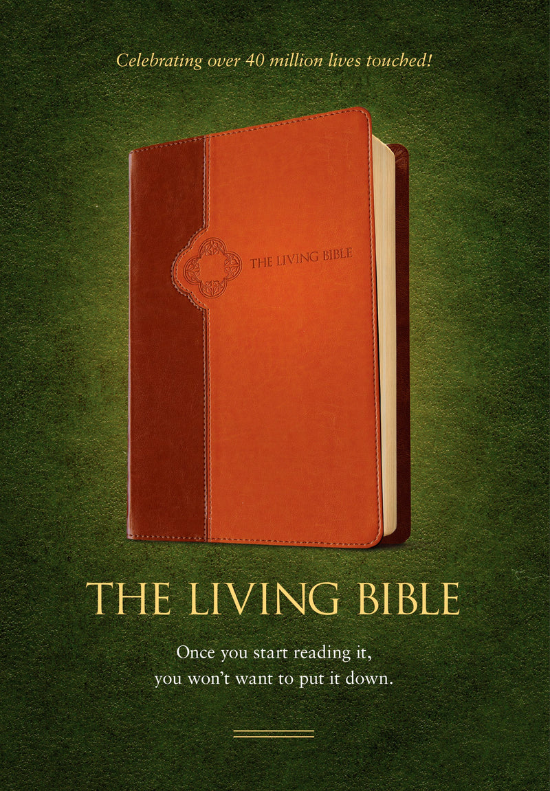 TLB The Living Bible-Brown/Tan TuTone 