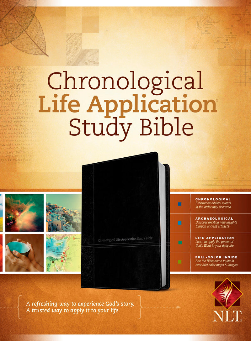 NLT Chronological Life Application Study Bible-Black/Onyx TuTone