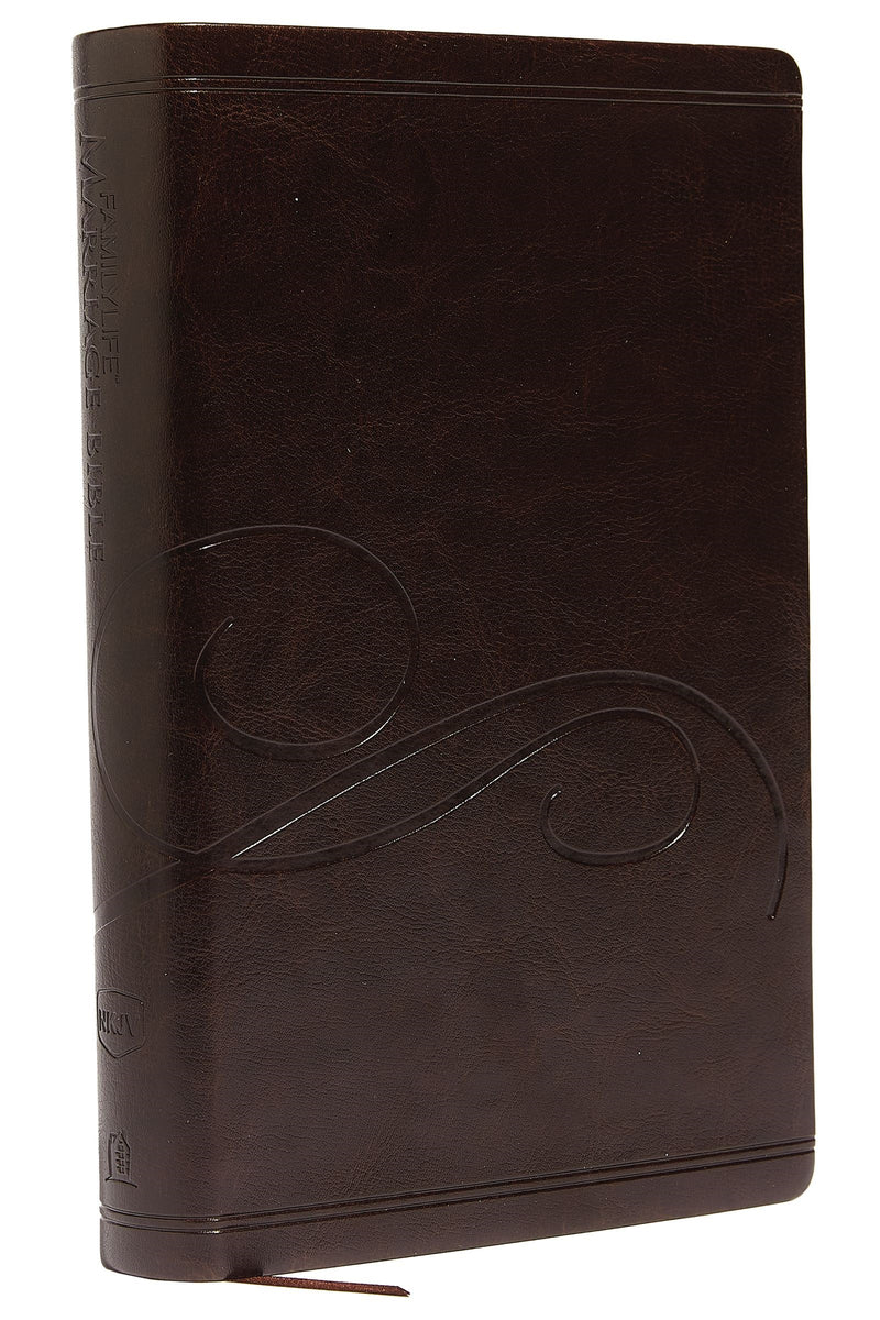 NKJV Familylife Marriage Bible-Dark Brown LeatherSoft 