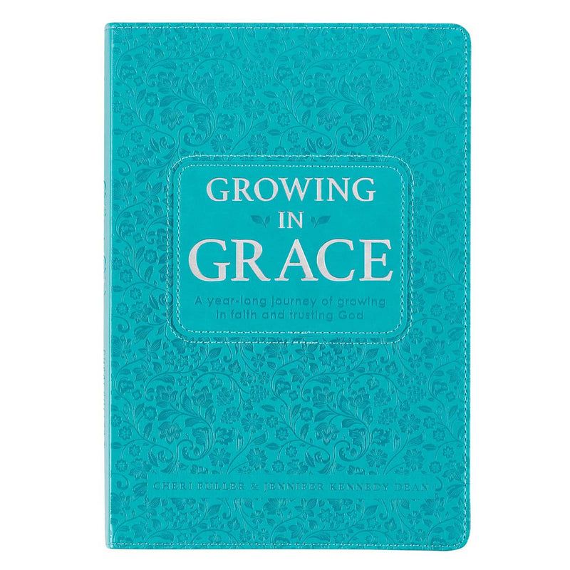 Growing in Grace Teal Faux Leather