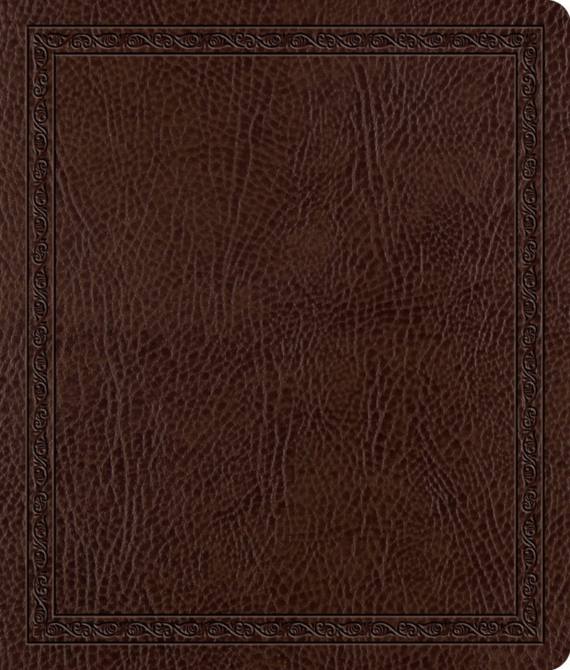 ESV Journaling Bible-Mocha Threshold Design Bonded Leather