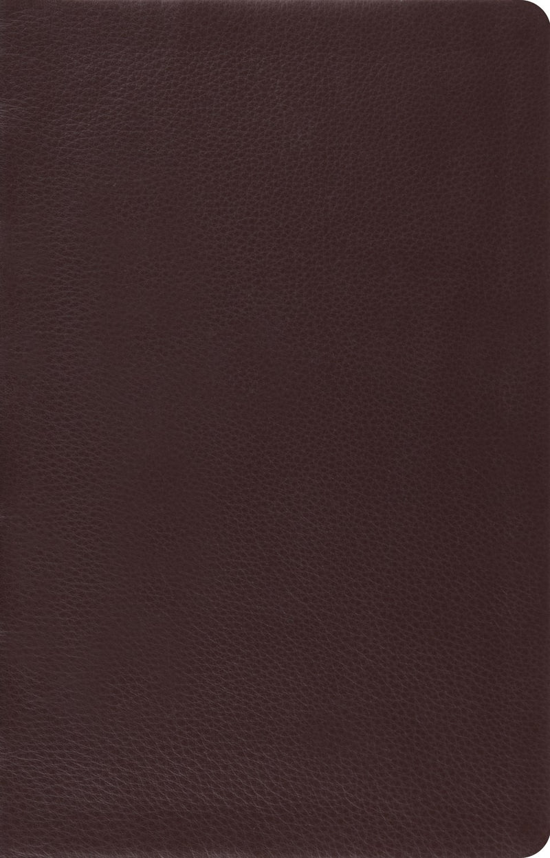 ESV Large Print Thinline Reference Bible-Brown Top Grain Leather