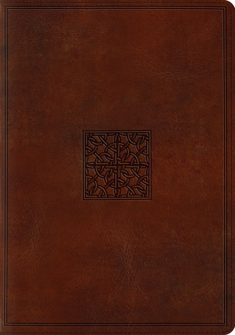 ESV Study Bible-Walnut Celtic Imprint Design TruTone