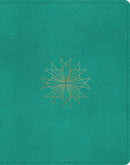 ESV Single Column Journaling Bible-Teal Resplendent Cross Design TruTone