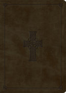 ESV Study Bible-Olive Celtic Cross Design TruTone