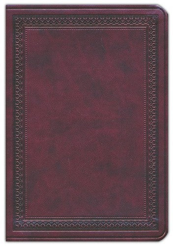 ESV Value Large Print Compact Bible-Mahogany Border Design TruTone