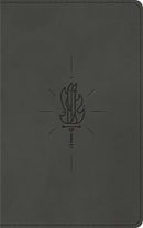 ESV Kid's Thinline Bible-Gray Sword Of The Spirit Design TruTone