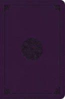 ESV Large Print Bible-Lavender Emblem Design TruTone